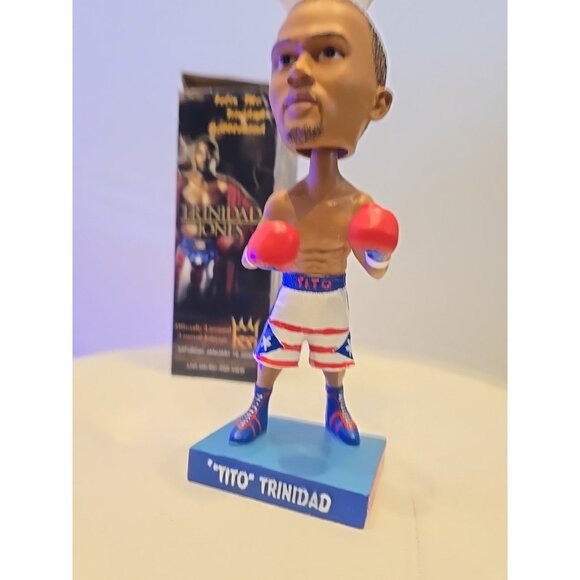 Boxer Boxing Bobblehead FELIX TITO TRINIDAD Roy JONES 2008 BOX Don KING Rare - Picture 7 of 14